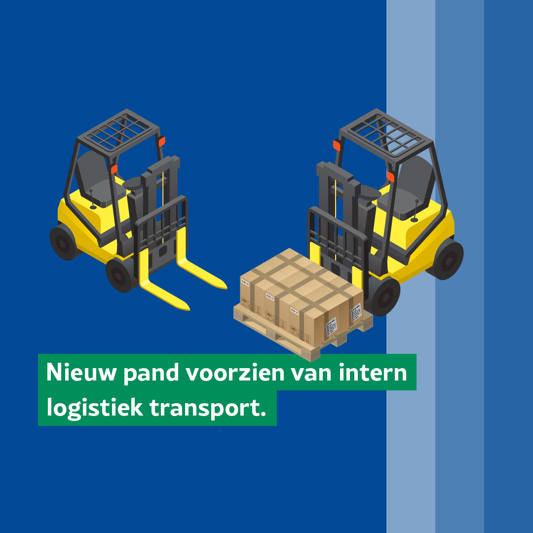 Nieuwe pand in Treeport wordt voorzien van intern logistiek transport